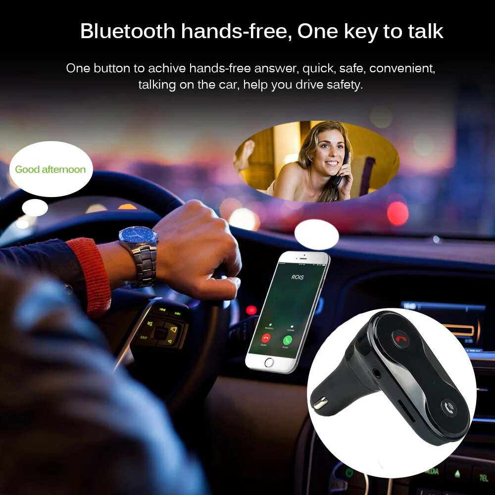 Car Audio Wireless Bluetooth FM Transmitter MP3 Player USB Car Charger Adapter