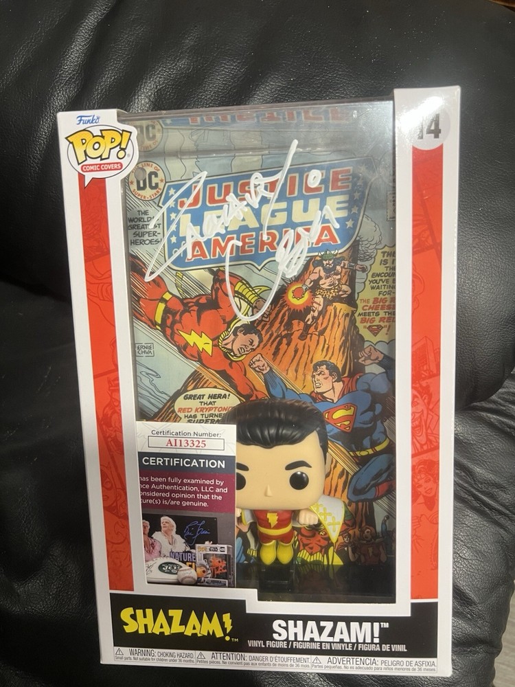 Zachary Levi Shazam Signed Funko Pop 14 JSA certification