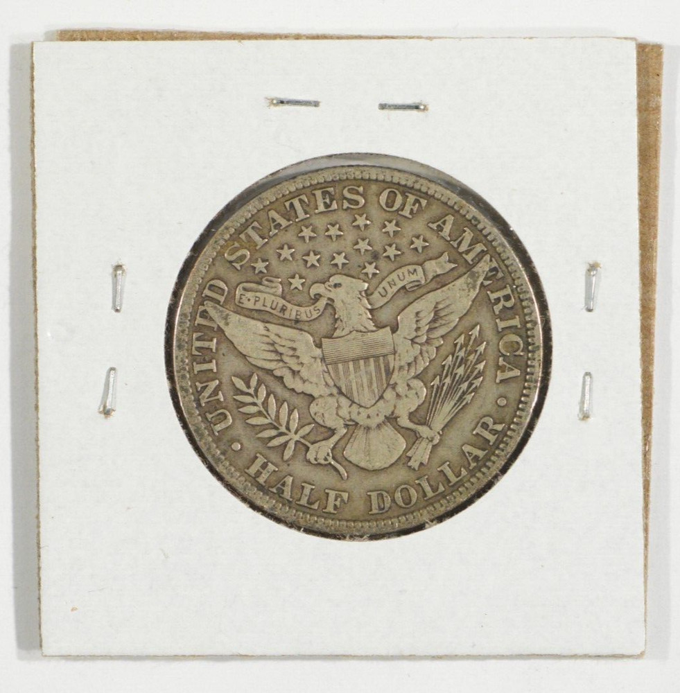 1912 Barber Silver Half Dollar 50c Very Fine VF