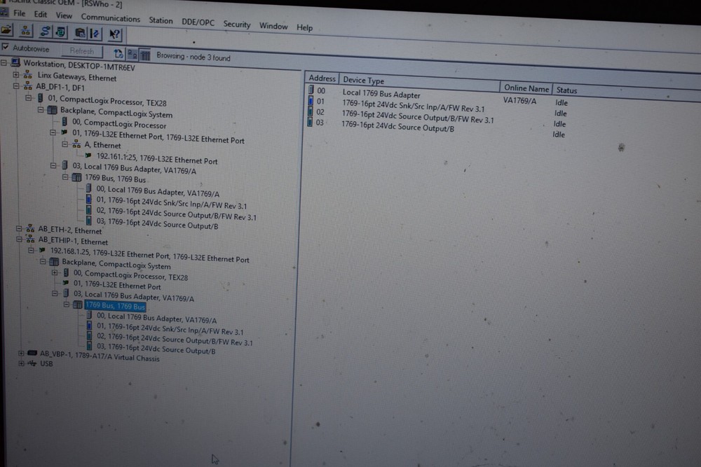 COMPACTLOGIX ALLEN BRADLEY RACK COMPLETE SYSTEM 1769-L32E SYSTEM