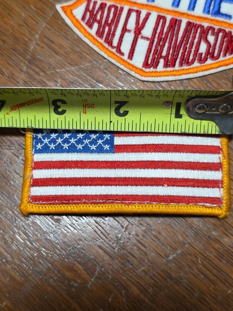 Harley Davidson Patch & American Flag Patch