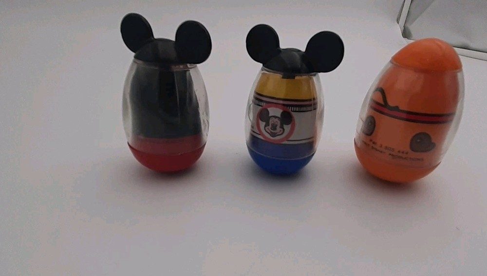 Disney Weeble Wooble Lot Pluto Mickey & Billy