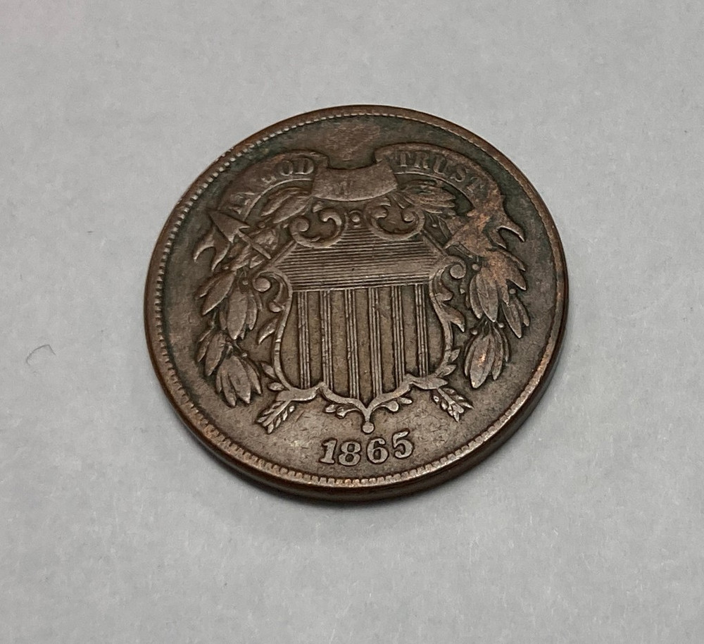 1865 Two Cent Piece ~ Old United States Coin