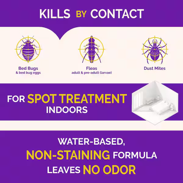 Hot Shot Bed Bug Killer Spray, Kills Bed Bugs and Bug Eggs Indoors, 1 Gallon