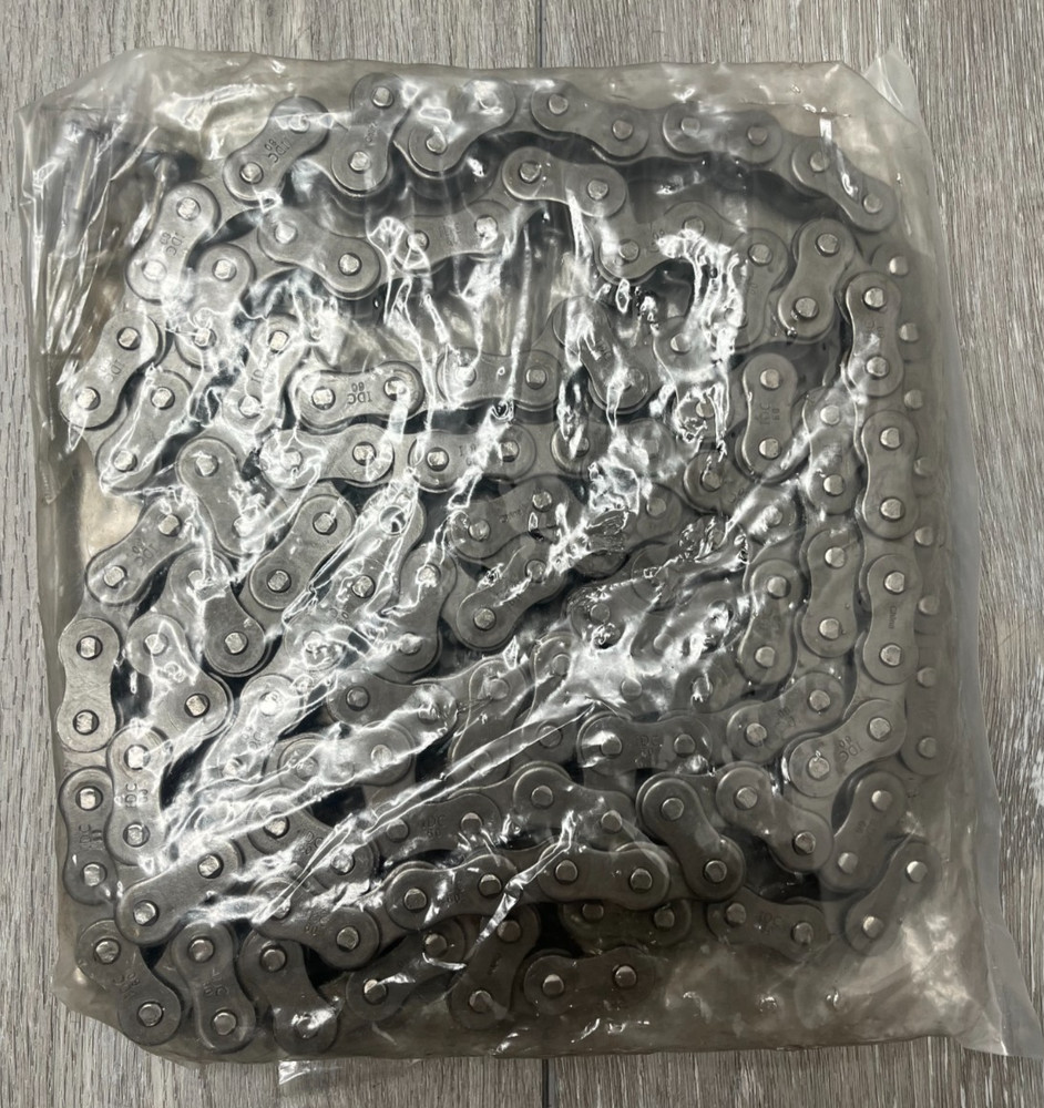60 LB Chain IDC Select 60-1R Solid Bushing/Solid Roller Chain, 10 FT