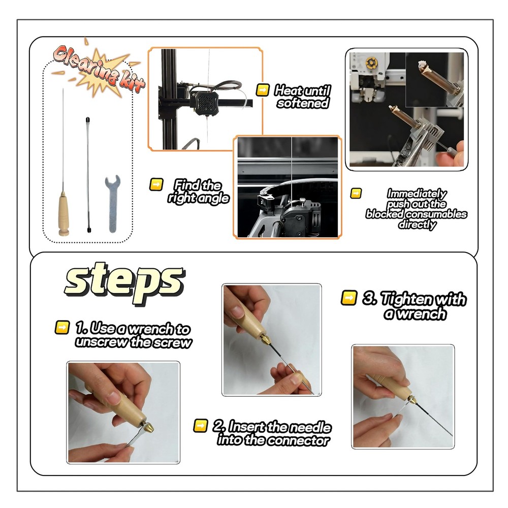 3D Printer Tools Kit,214 PCS 3D Printing Accessory Tools Kit with Password Lo...