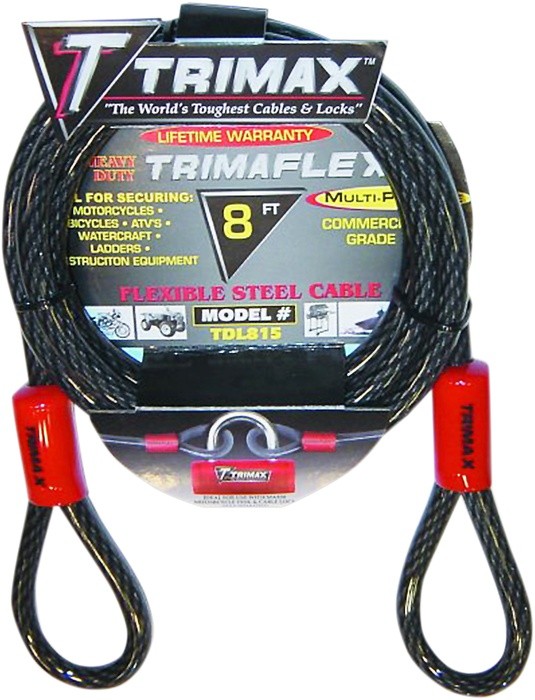 Trimax Trimaflex Max Security Braided Cable Dual-Loop 8' x 15mm