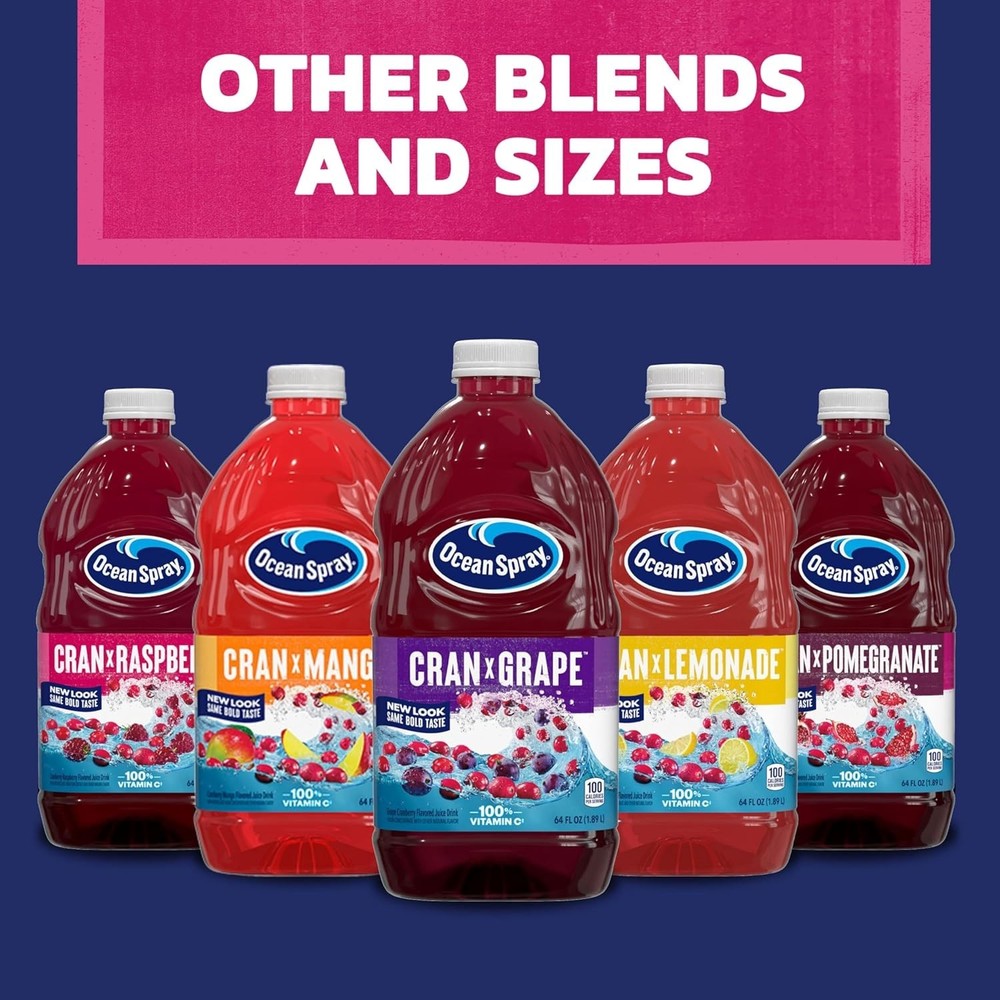 64 Fl Oz Cran-Raspberry Juice Drink - Refreshing, Nutritious, and Versatile