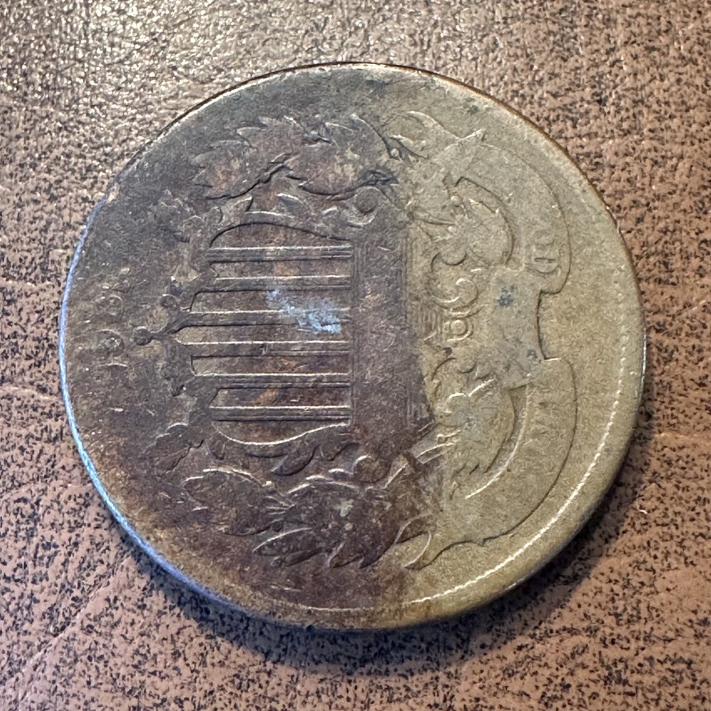1865 Two Cents Piece Large Motto