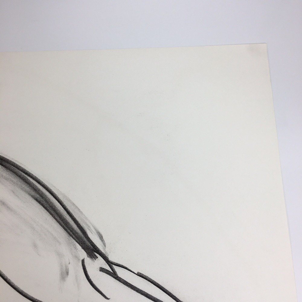 Kip Gresham Unsigned Original Charcoal Drawing Gymnast Curwen Archive #13