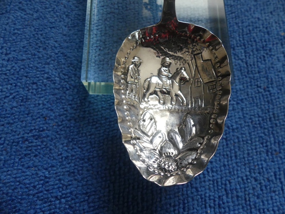 1826 Dutch Silver Caddy Spoon Pennigen Mark 10