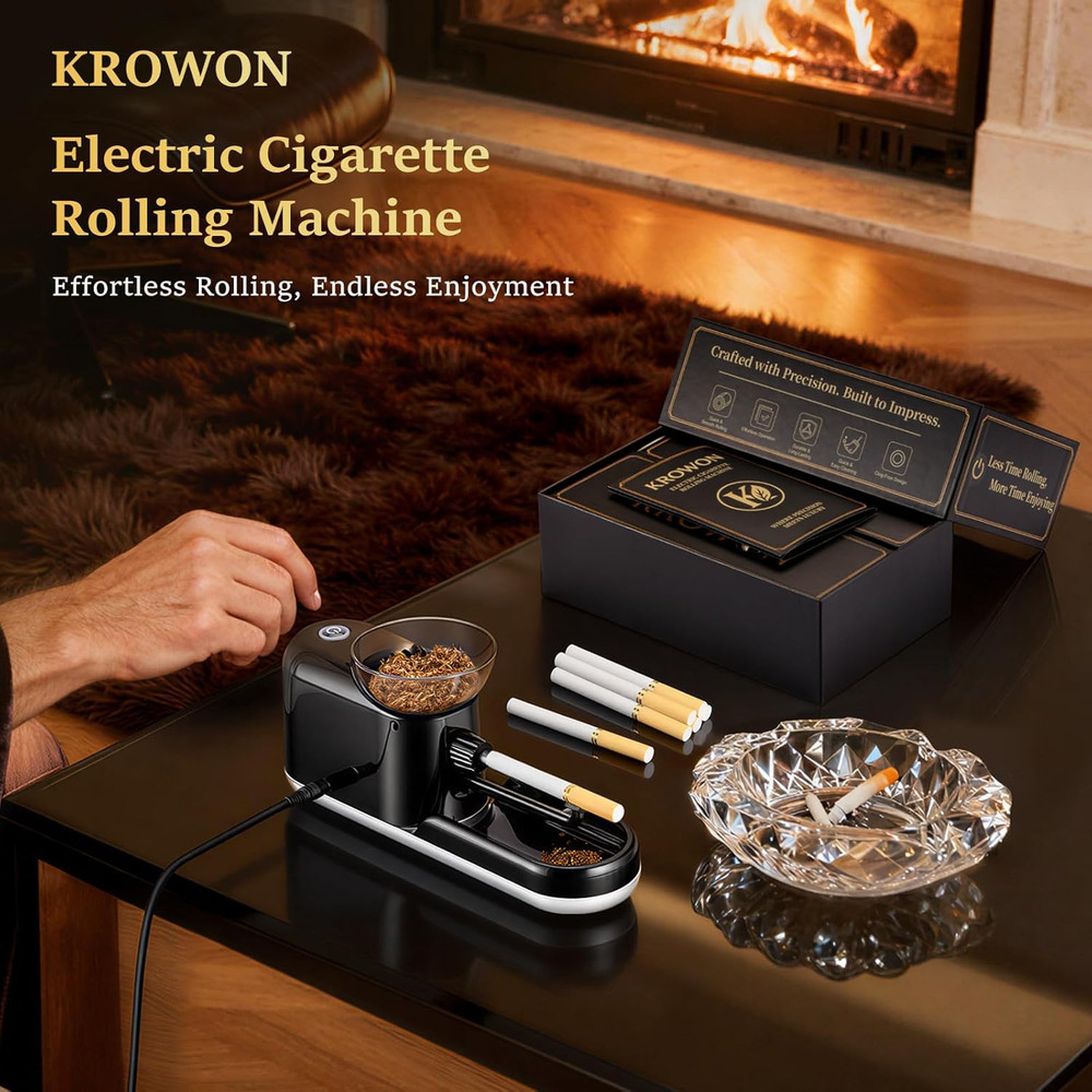 Electric Cigarette Rolling Machine, Automatic Cigarette Maker, One-Touch Operati
