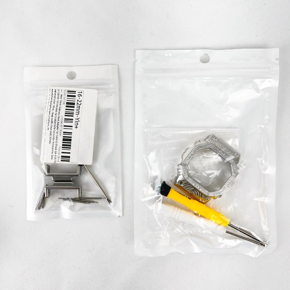 Bezel Mod Kit for Casio G-SHOCK - Silver Tone Venetian Patterned