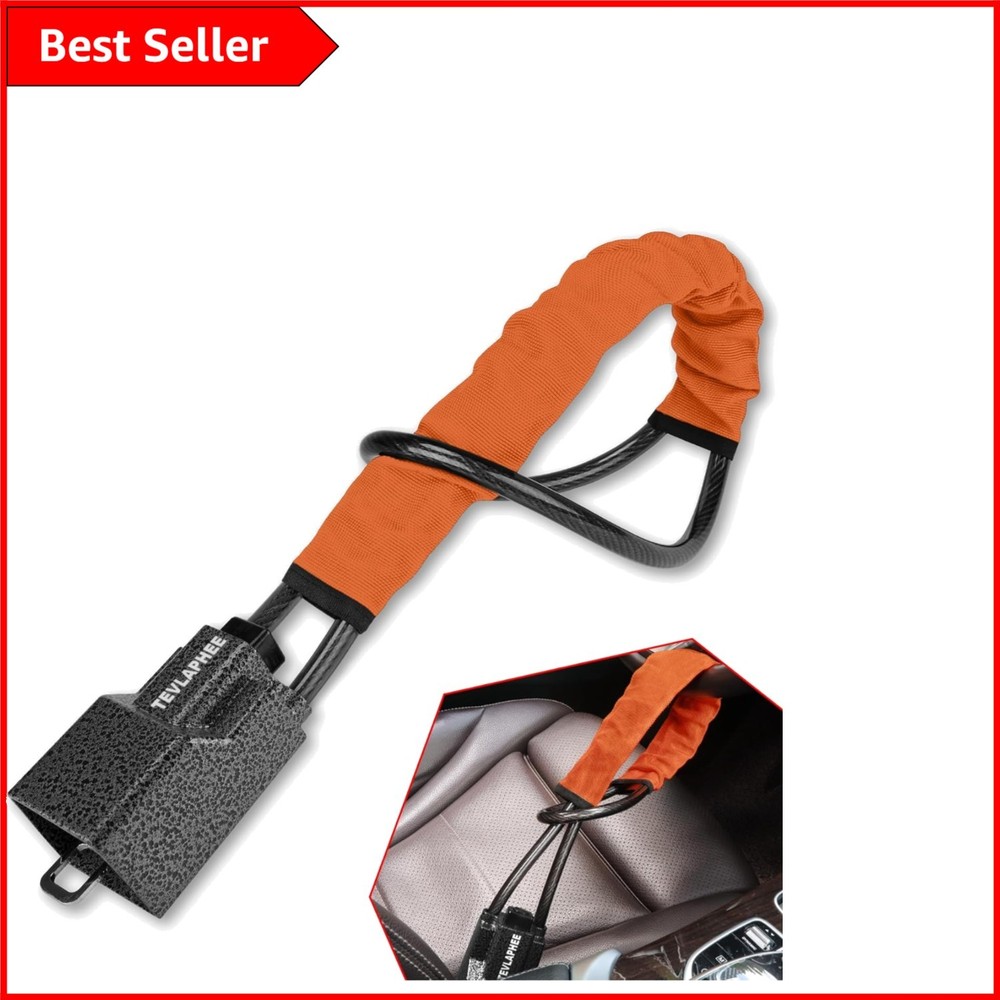 High-Visibility Steering Wheel Lock - Double Protection, Durable Aluminum Design