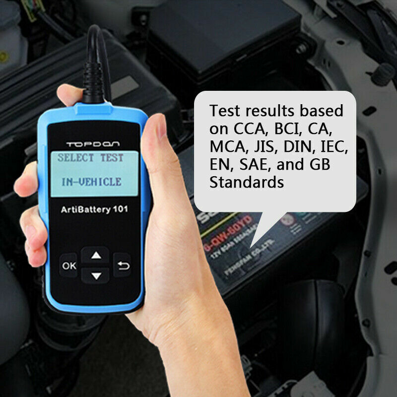 2025 TOPDON AB101 Battery Tester 12V Load Charging System Analyzer 100-2000CCA