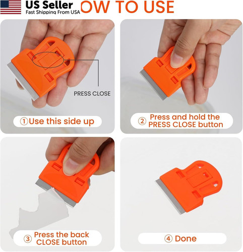 2 Pack Razor Blade Scraper Plastic Tool 2