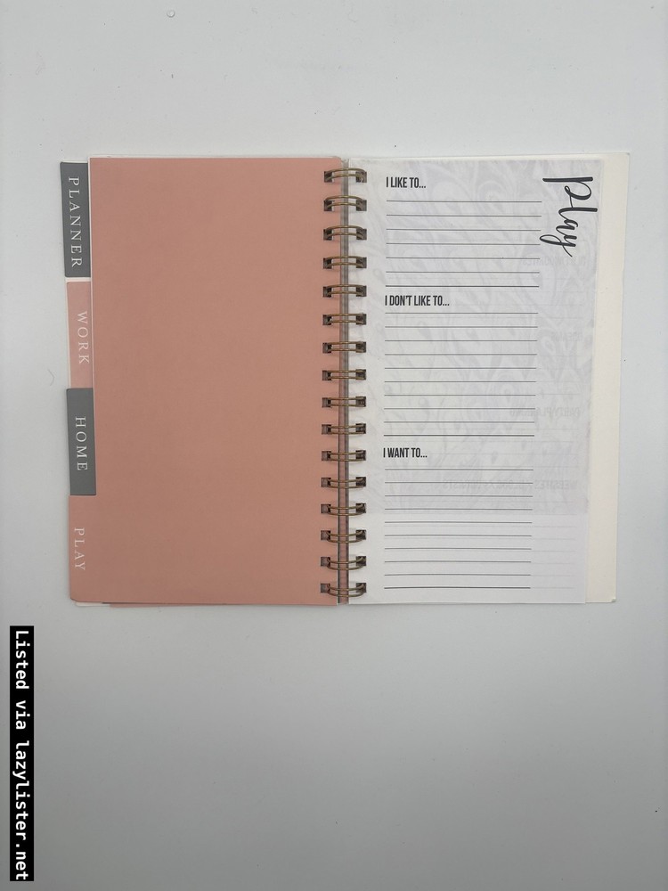 Work/Home/Play Spiral Bound Planner - Goal Setting & Reflection Notebook