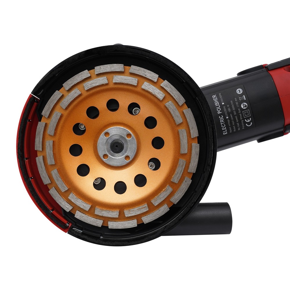 Handhold Concrete Grinder Adjustable Grinding Machine with Dust Extraction Port