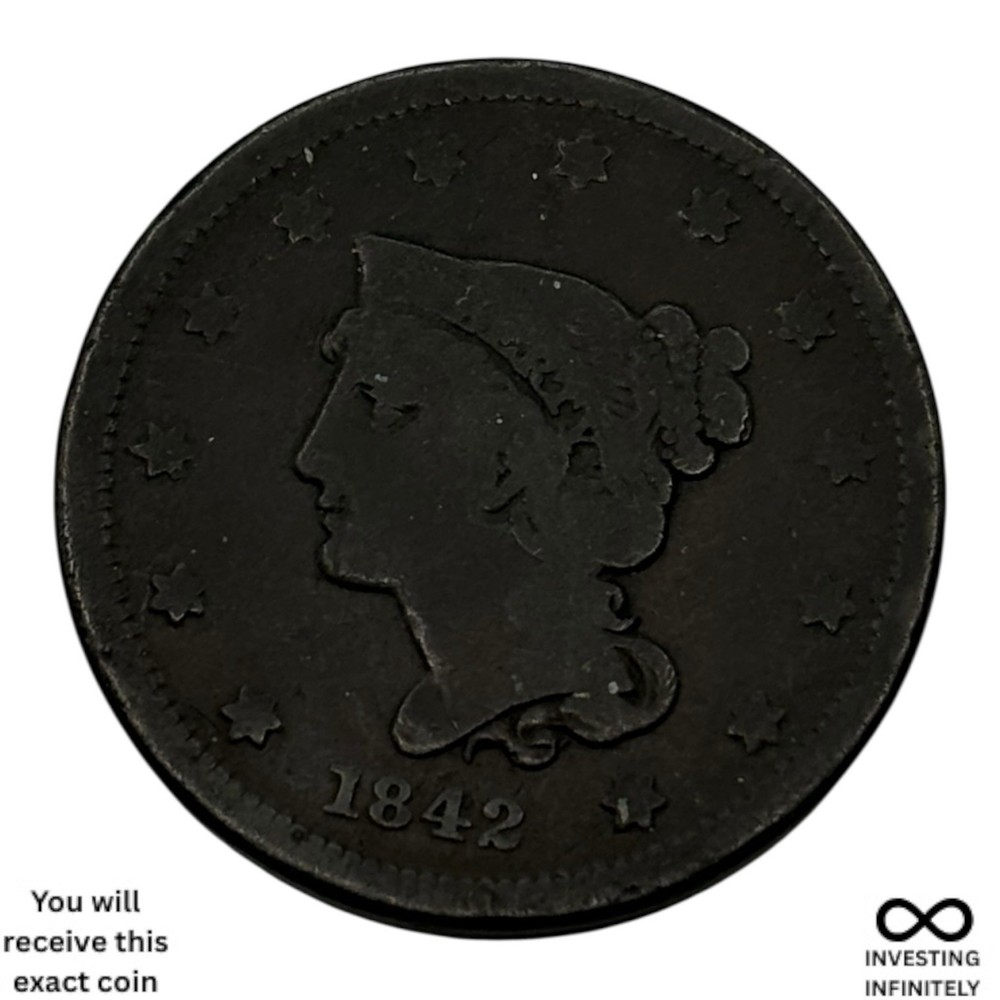 1842 Small Date Large Cent X-1722