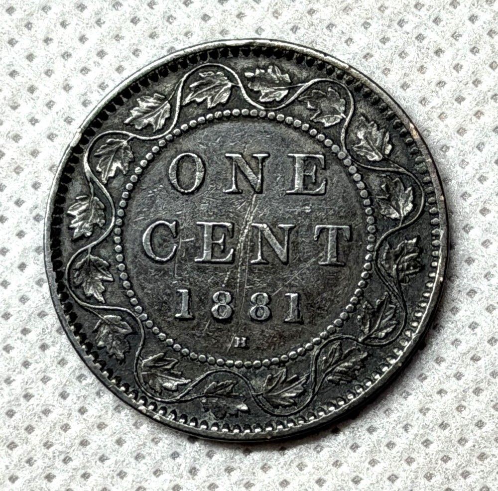 1881 H One Cent Canada Bronze Coin