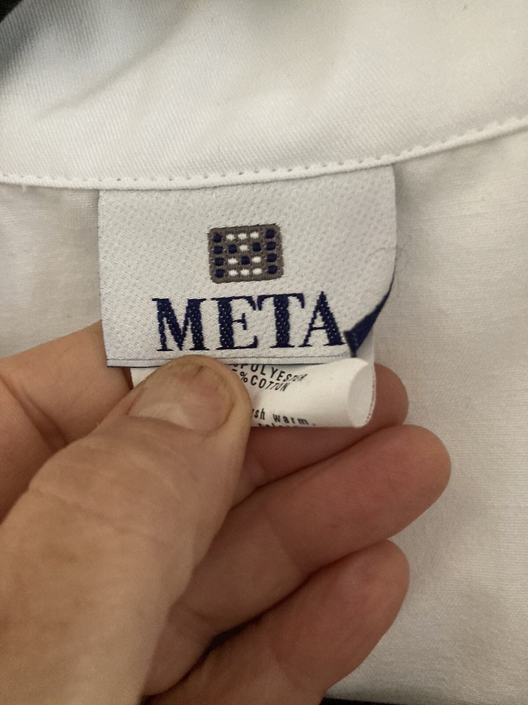 Meta Lab Coat Sz 48. 65% Poly 35% Cotton 3 Button