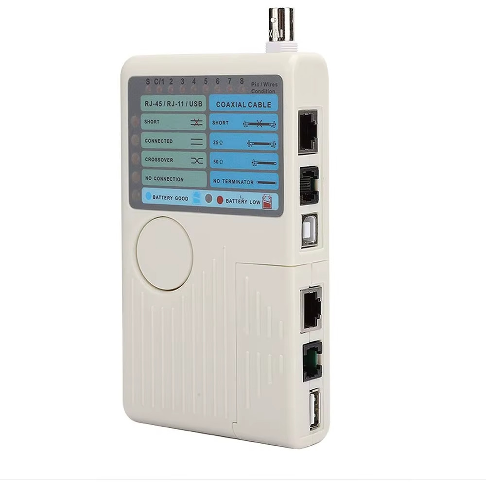 Professional Multi Function 4 In 1 Network Cable Tester RJ45/RJ11/USB/BNC LAN Ca