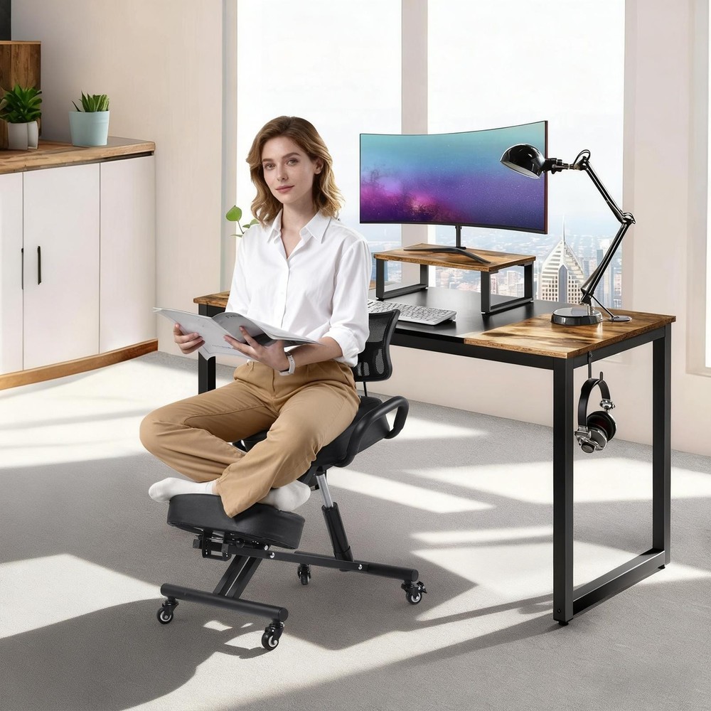 Ergonomic Kneeling Chair With Back Posture Support For Office