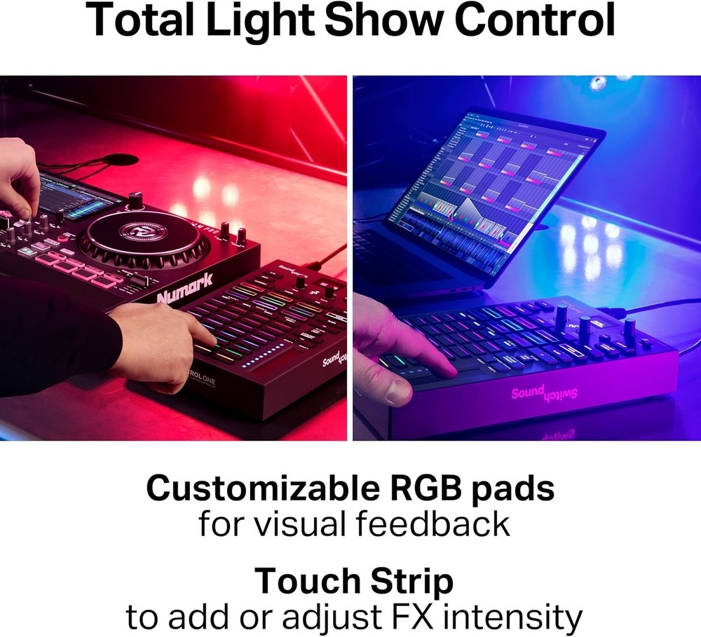 Customizable DMX DJ Lighting Controller with Live Audio Sync & Tactile Control