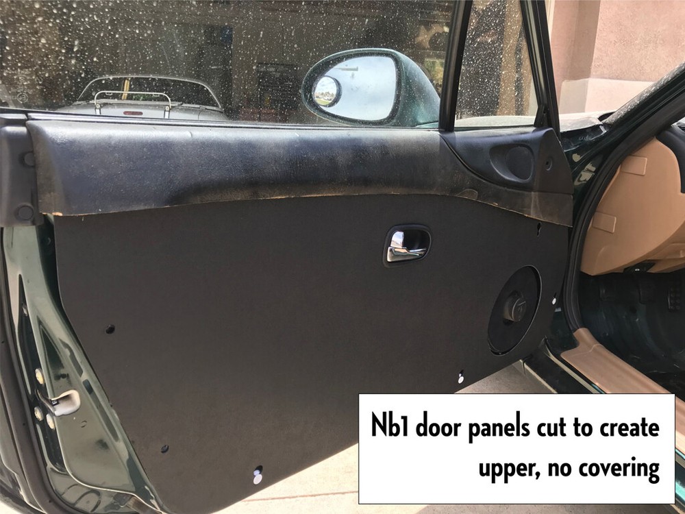 Mazda Miata NB Forever Door Panels; flat panel conversion door cards