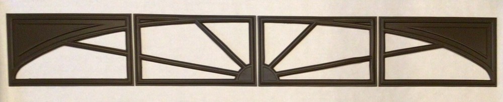 8 Amarr Sunray Replacement Inserts for Amarr Short Panel Garage Doors Dark Brown