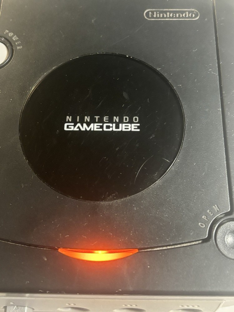 Nintendo GameCube Black DOL-001 Console TESTED w/ Controller MARIO Double Dash