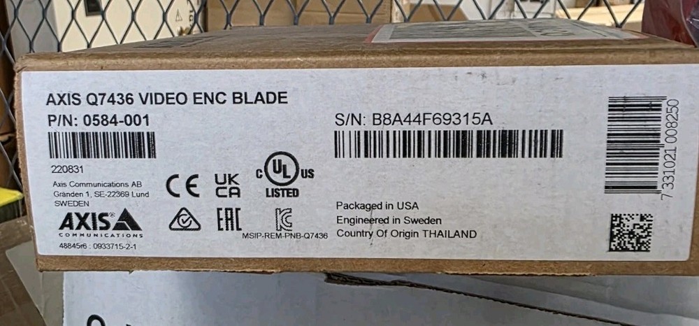 Axis 0584-001 Q7436 6-Channel Video Encoder Blade
