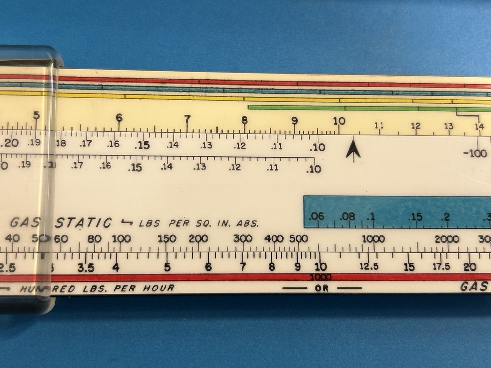 Foxboro Flow Slide Rule In Leather Case