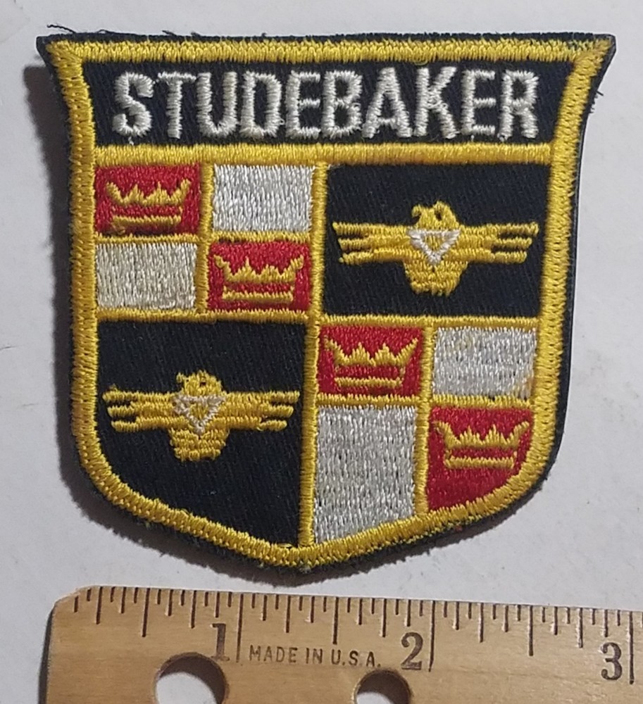 Studebaker Pin, Fabric on Metal