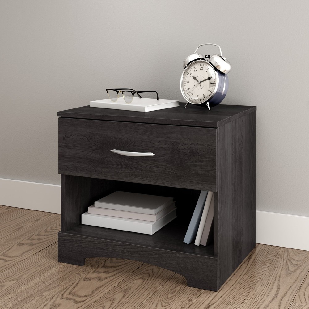 South Shore Step One 1-Drawer Nightstand End Table W/ Storage White