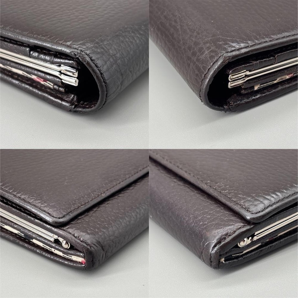 Burberry Nova Check Frame Long Wallet Leather