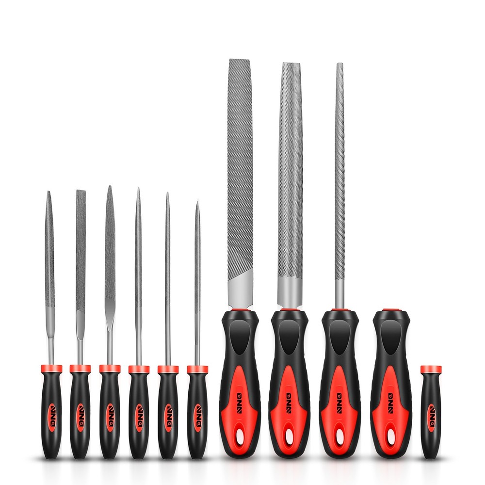 12" Long Tooth Pattern Double Cut Serration Pattern Bastard File+6" Needle Files