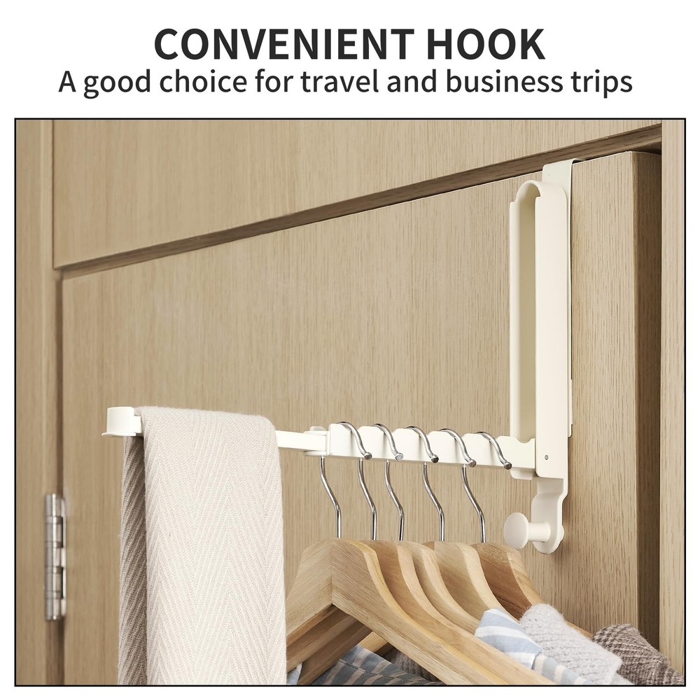 JOOM Over The Door Hook Drying Rack, Foldable and Pull Out Over The Door Hook...