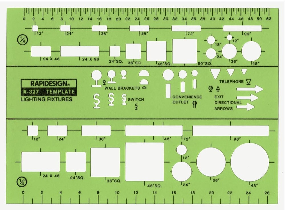 Rapidesign Lighting Fixtures Template, 1 Each (R327)