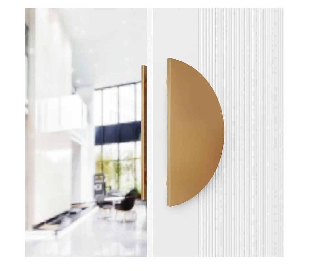 Half-Round Pull Handle, Double-Sided Heavy-Duty Diameter 200mm/7.9in Gold