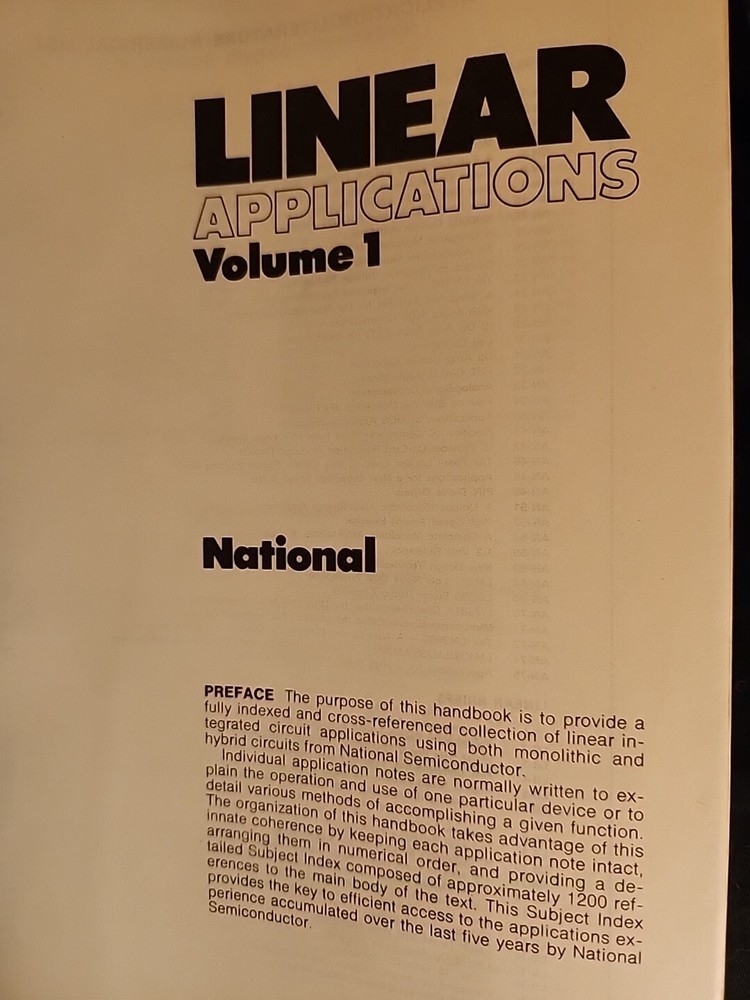 Linear Applications Handbook 1