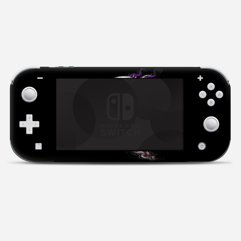 Skins Decals wrap for Nintendo Switch Lite - glowing Skulls in Smoke
