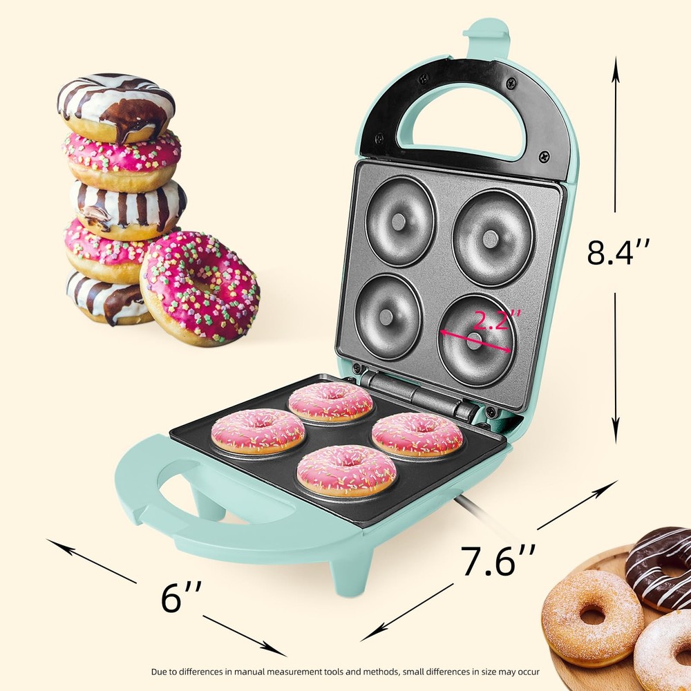 Mini Donut Maker for Make 4 Doughnuts