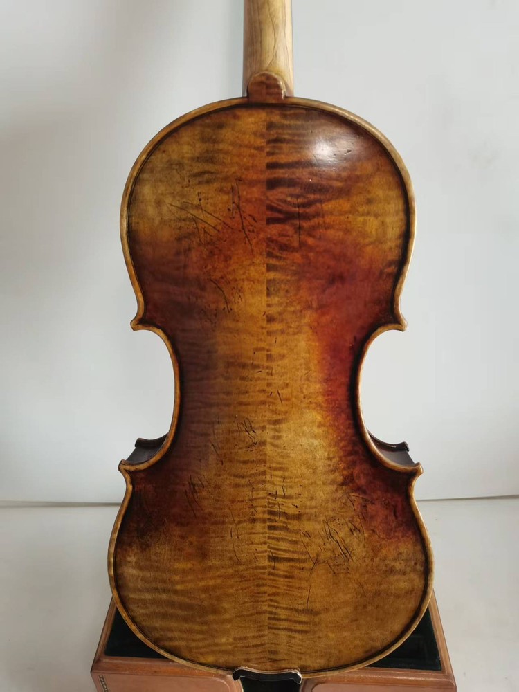 4/4 violin Guarneri model Solid maple back spruce top hand made nice Sound K0256