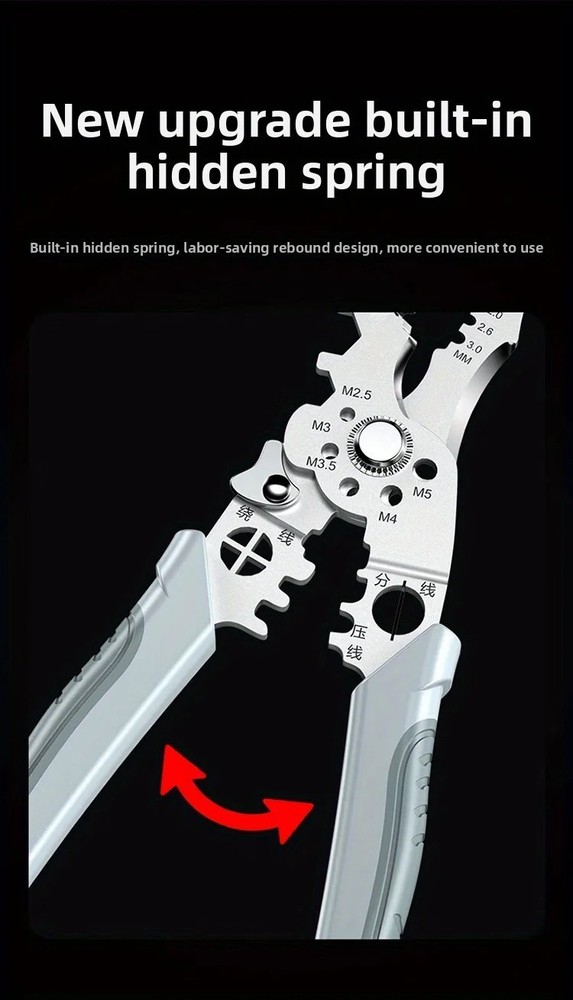 Heavy Duty Wire Stripper Cutter Crimper Pliers Multifunction Electrical Tool