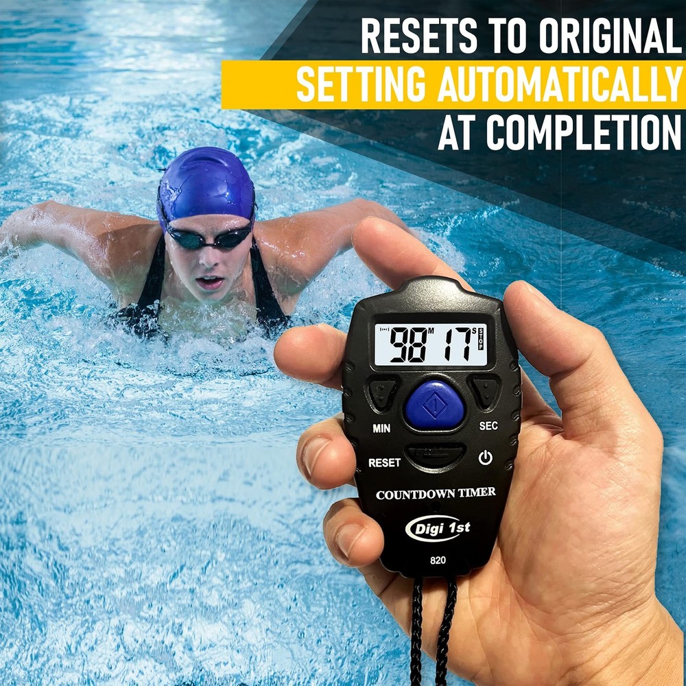 T-820 99 Minute Handheld Countdown Timer Black