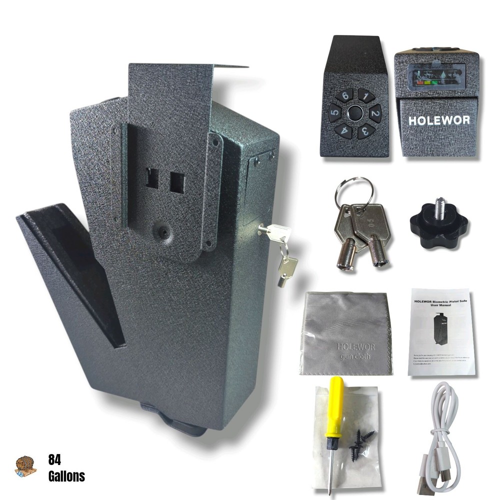 HOLEWAR Biometric Drop Down Handgun Pistol Safe