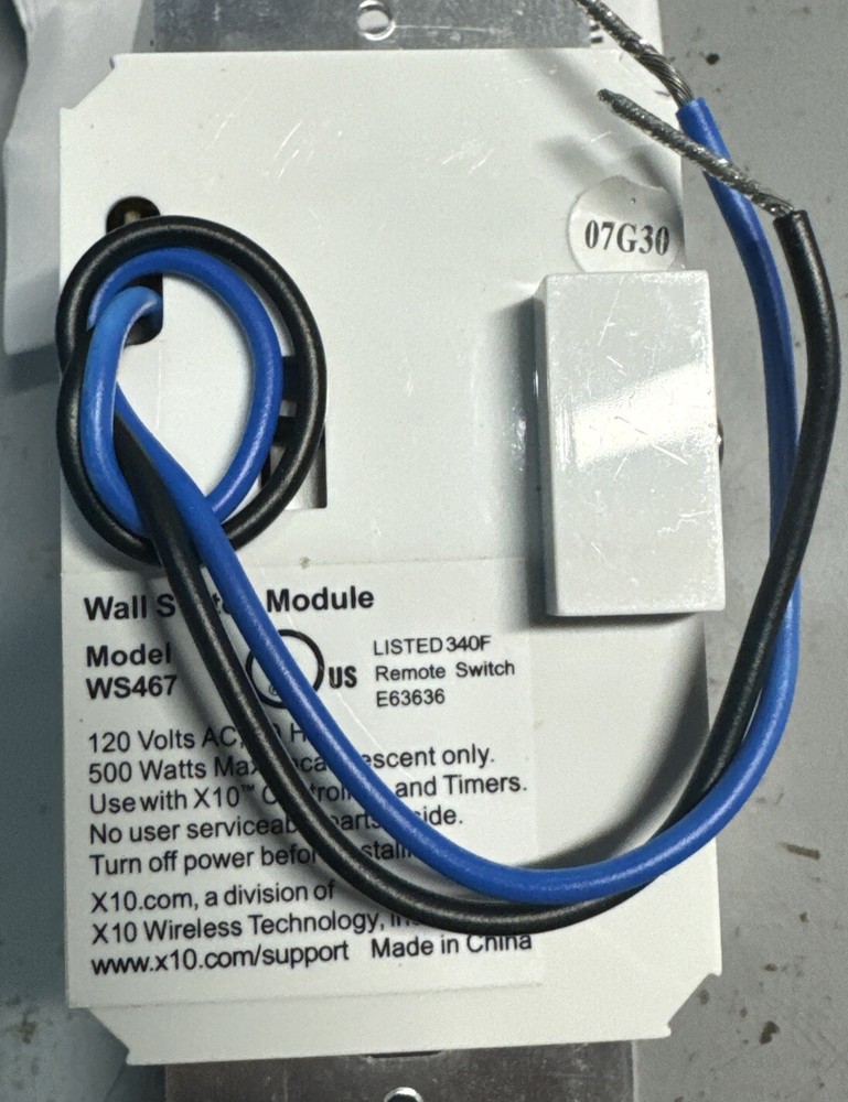 X10 Wall Switch Module WS467 - NEW By X10