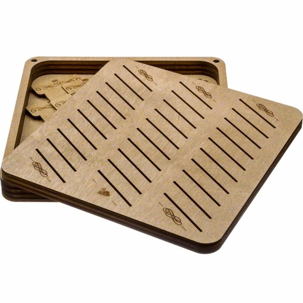 Plywood Needlework Box + 32 spools Needlework Organizer Thread/Floss organizer