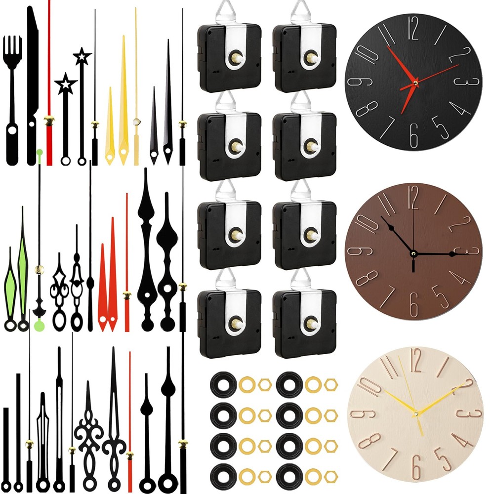 8 PCS High Torque Quartz Clock Movement Mechanism Replacement Clock Kit with ...